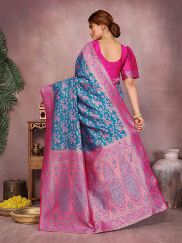 Varanga Women Banarasi Saree With Blouse Piece